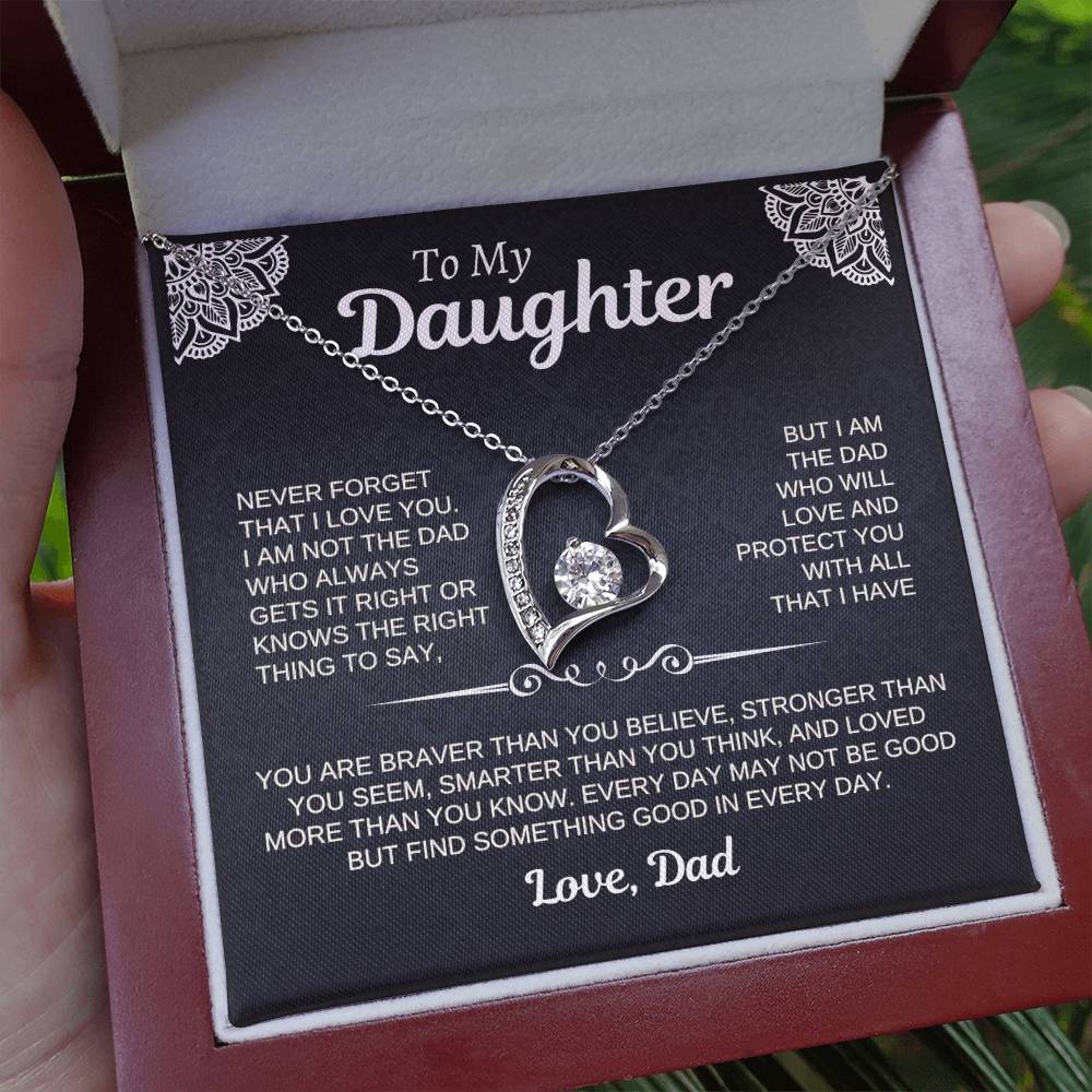 To My Daughter | Love Dad-W | Forever Love Necklace