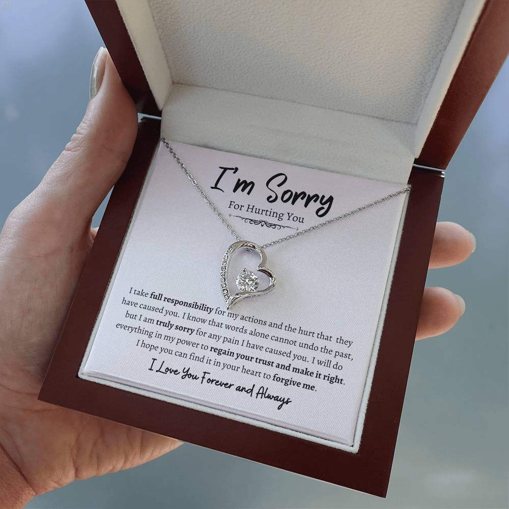 I'm Sorry  For Hurting You | Forever Love Necklace wb