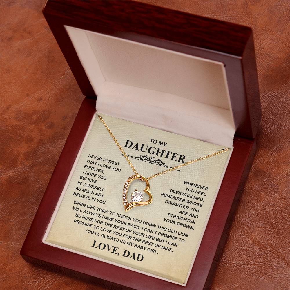To My Daughter - Never Forget I Love You | Forever Love Necklace