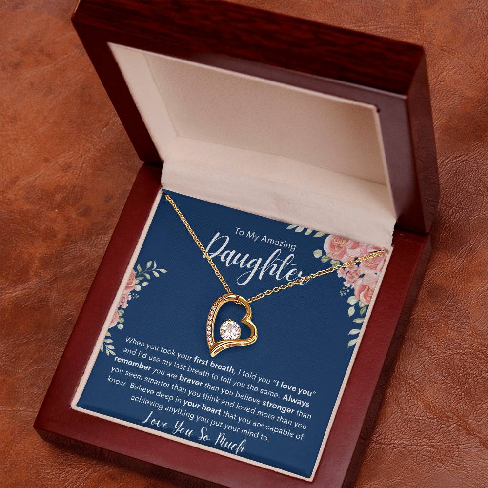 To My Amazing Daughter | Forever Love Necklace-Bl