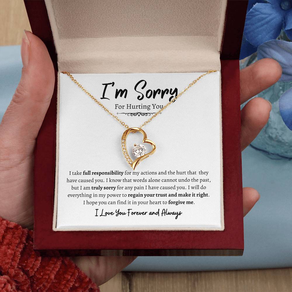 I'm Sorry  For Hurting You | Forever Love Necklace wb