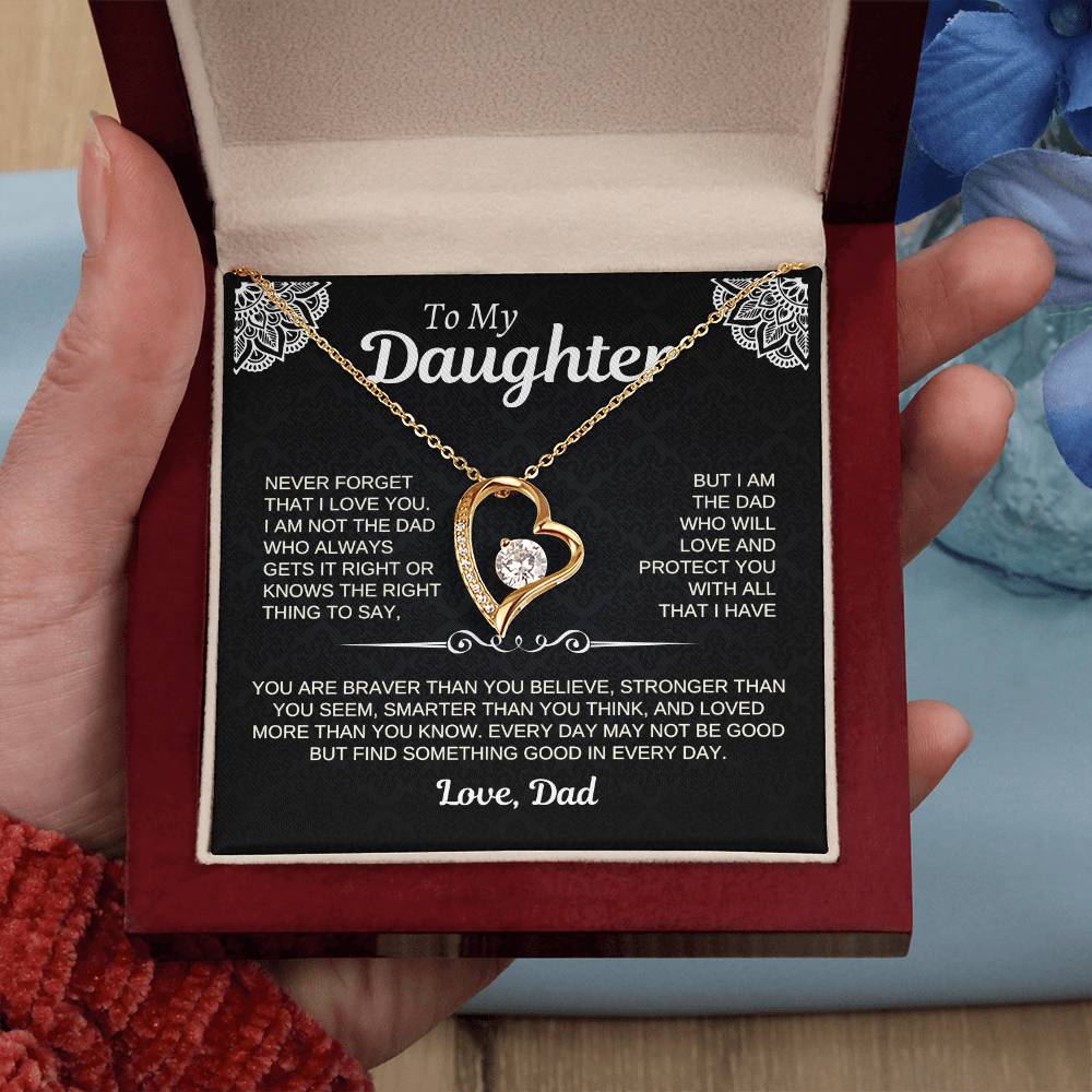 To My Daughter | Love Dad-W | Forever Love Necklace