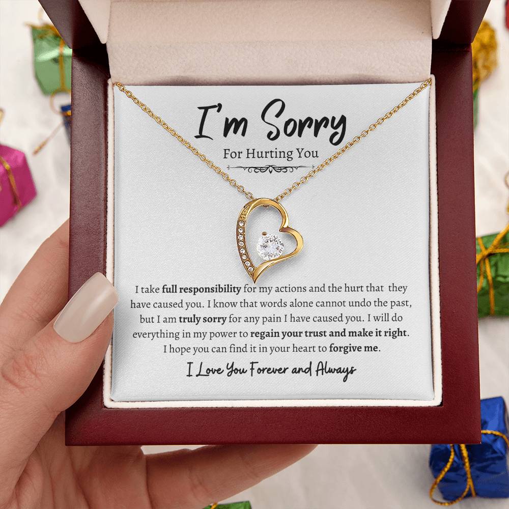 I'm Sorry  For Hurting You | Forever Love Necklace wb