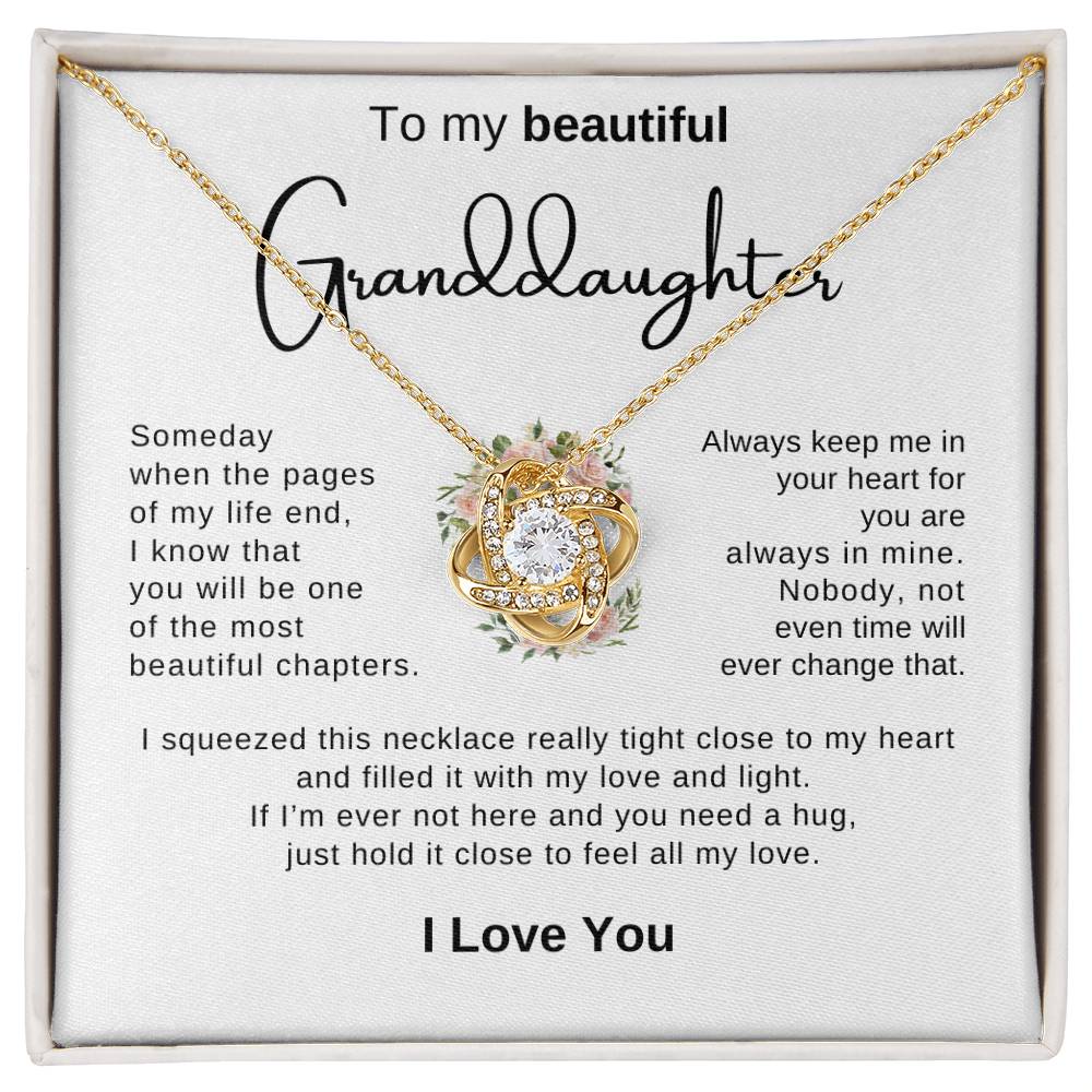 To My Beautiful Granddaughter | Most Beautiful Chapter | Love Knot Necklace