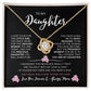 To My Daughter Love, Mom | Loveknot Necklace