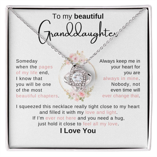 To my beautiful Granddaughter | Love Knot Necklace