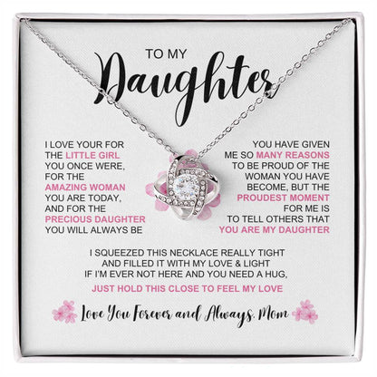 To My Daughter- The Amazing Woman You Are | Love Knot Necklace