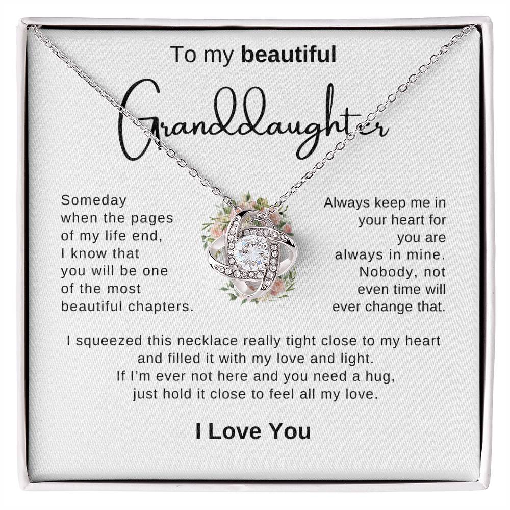 To My Beautiful Granddaughter | Most Beautiful Chapter | Love Knot Necklace