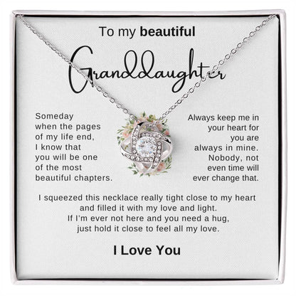 To My Beautiful Granddaughter | Most Beautiful Chapter | Love Knot Necklace