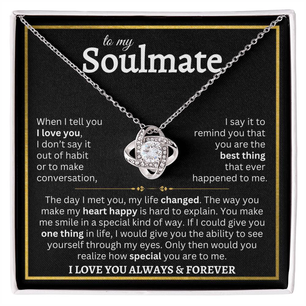 To My Beautiful Soulmate | Love Knot Necklace