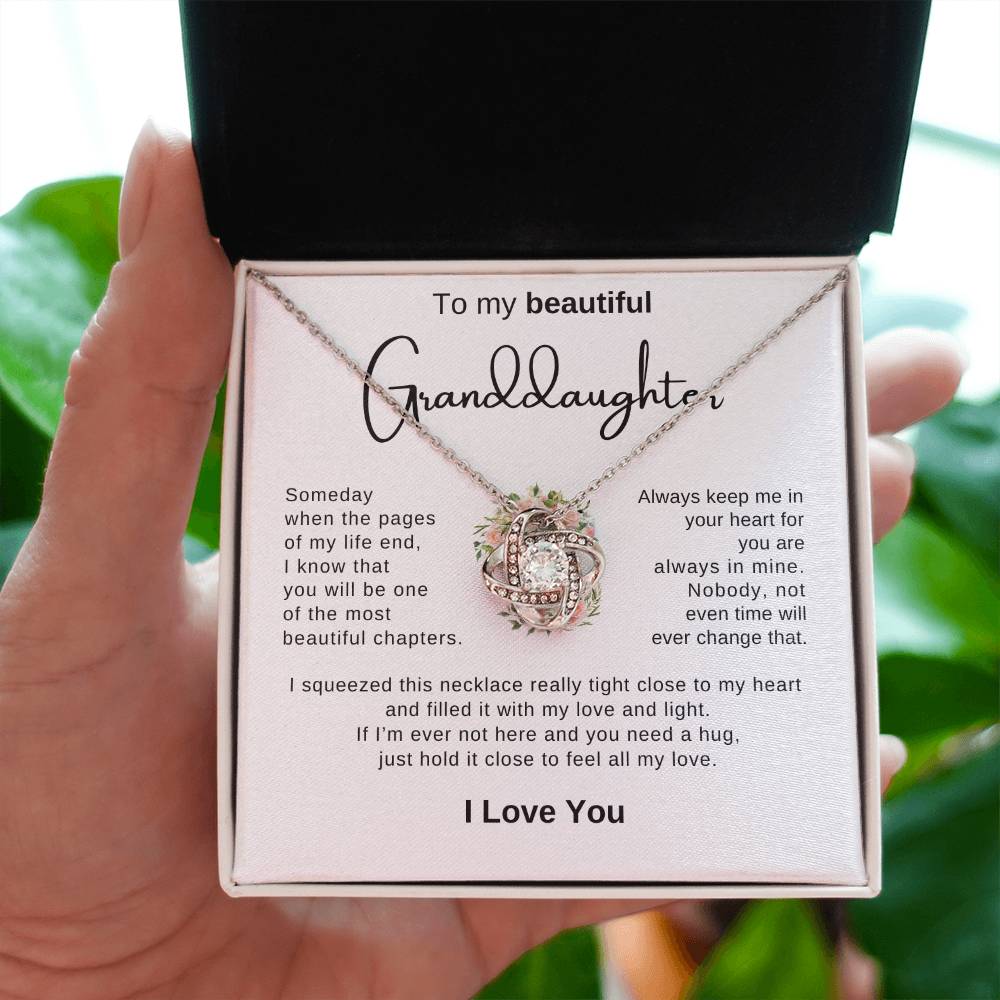 To My Beautiful Granddaughter | Most Beautiful Chapter | Love Knot Necklace