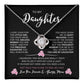 To My Daughter Love, Mom | Loveknot Necklace