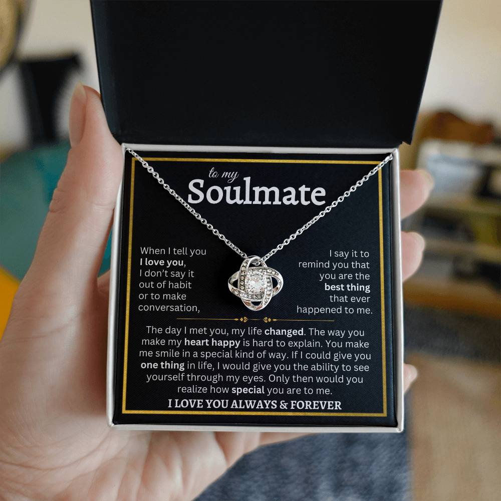 To My Beautiful Soulmate | Love Knot Necklace
