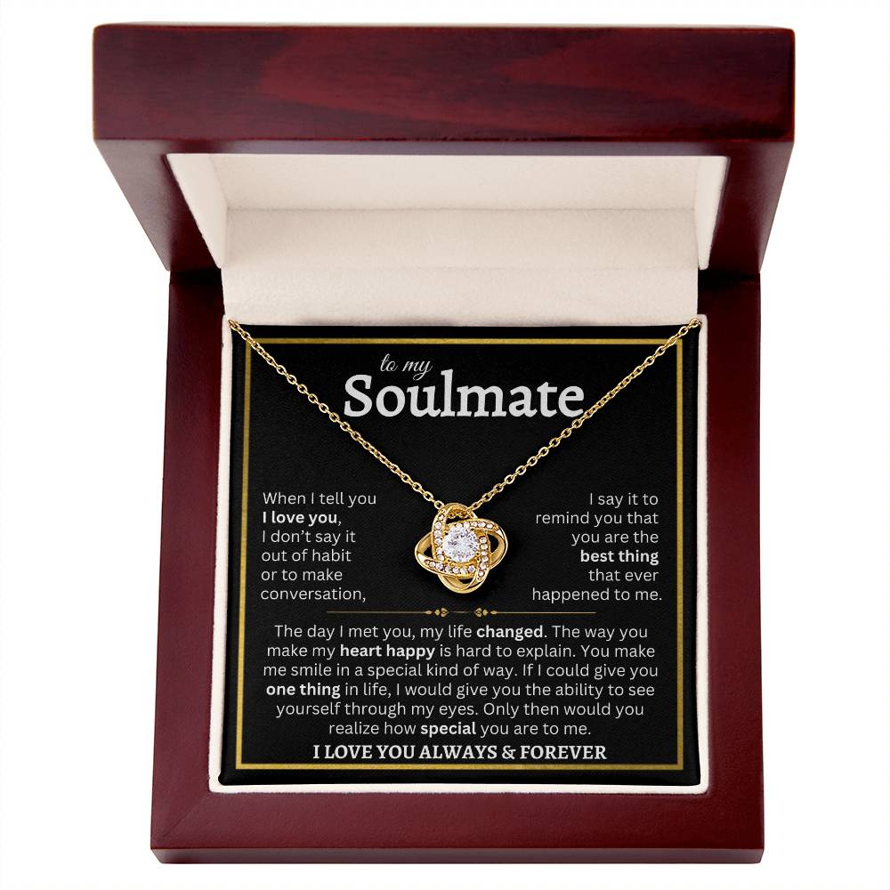 To My Beautiful Soulmate | Love Knot Necklace