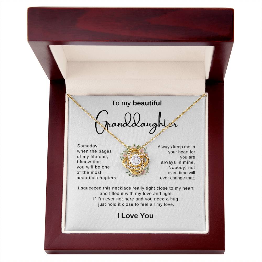 To My Beautiful Granddaughter | Most Beautiful Chapter | Love Knot Necklace