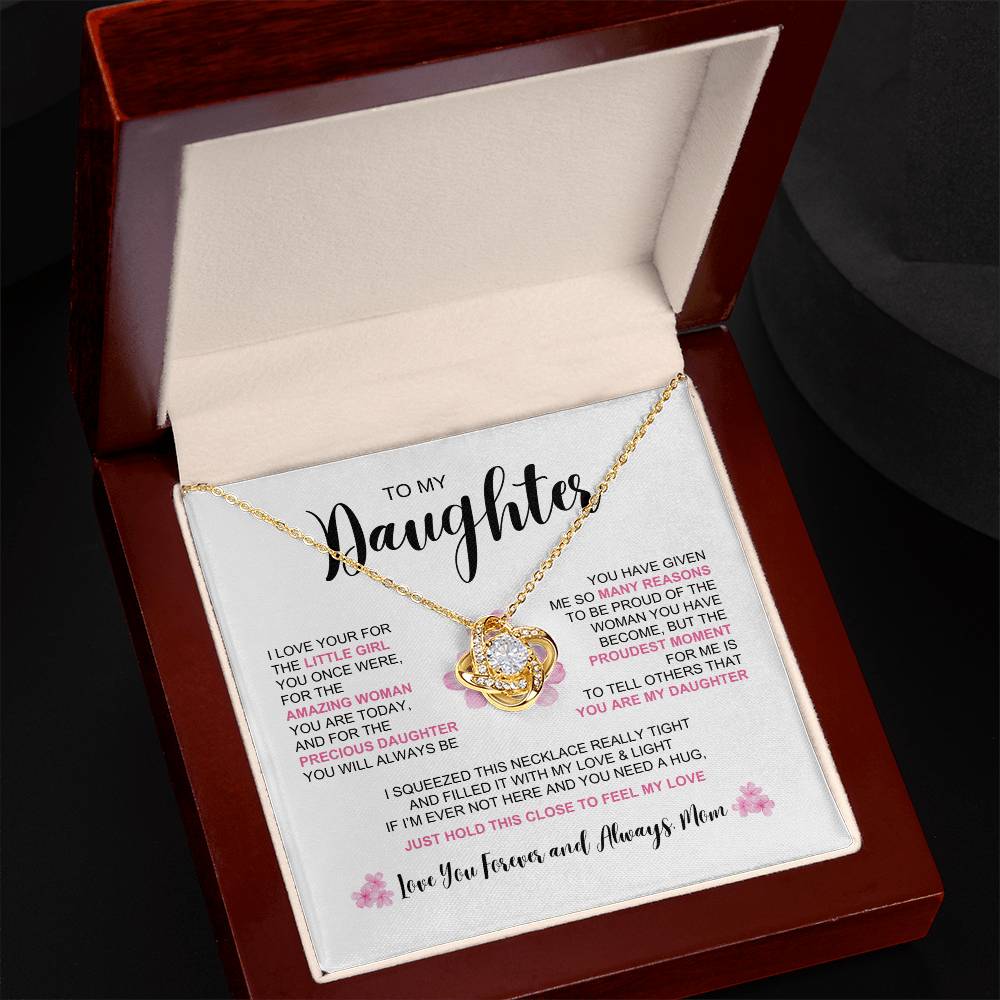 To My Daughter- The Amazing Woman You Are | Love Knot Necklace
