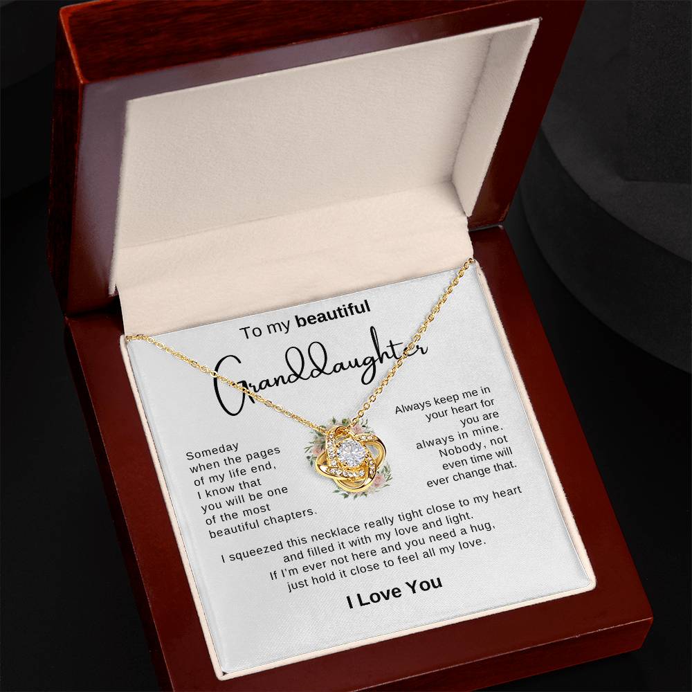 To My Beautiful Granddaughter | Most Beautiful Chapter | Love Knot Necklace