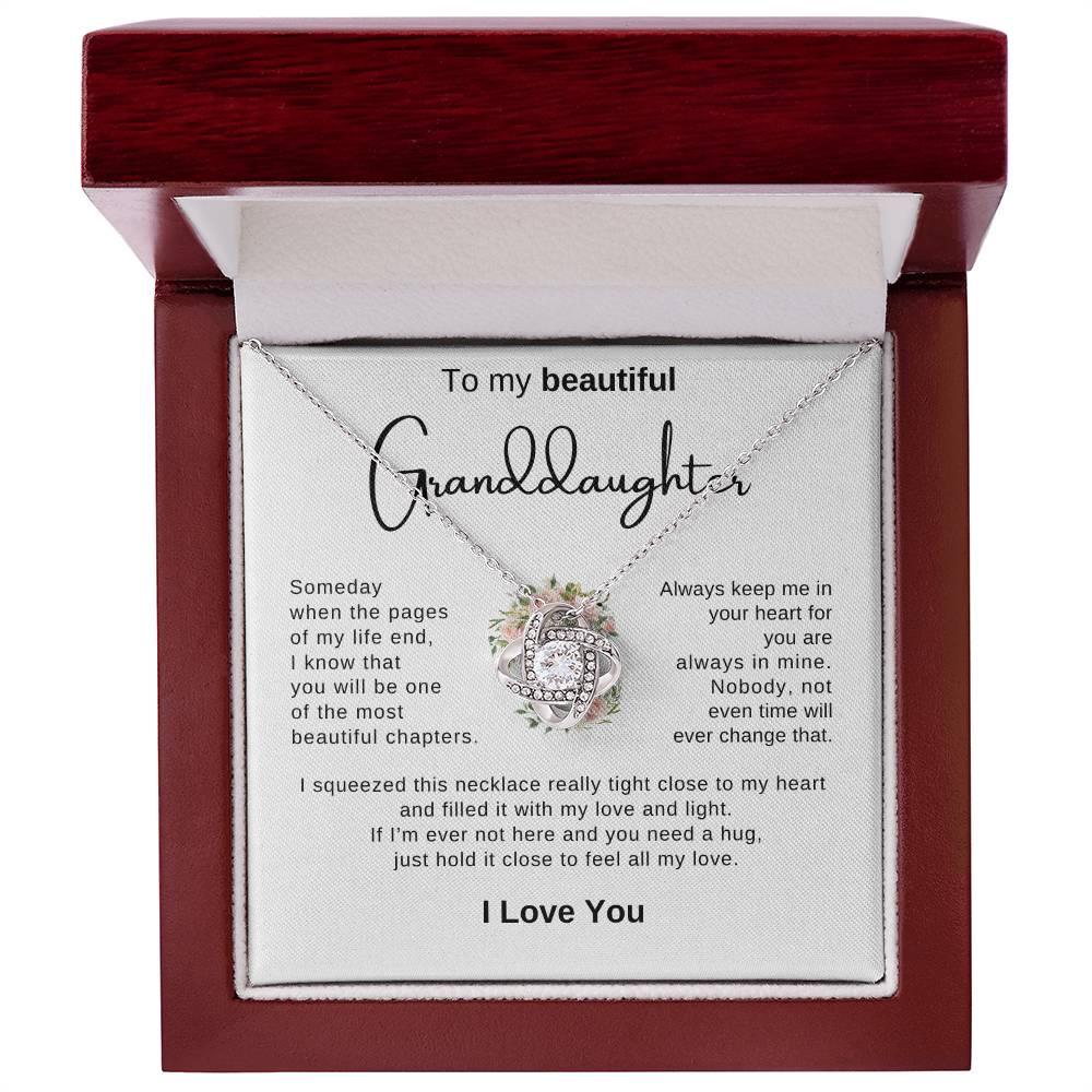 To My Beautiful Granddaughter | Most Beautiful Chapter | Love Knot Necklace