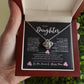 To My Daughter Love, Mom | Loveknot Necklace