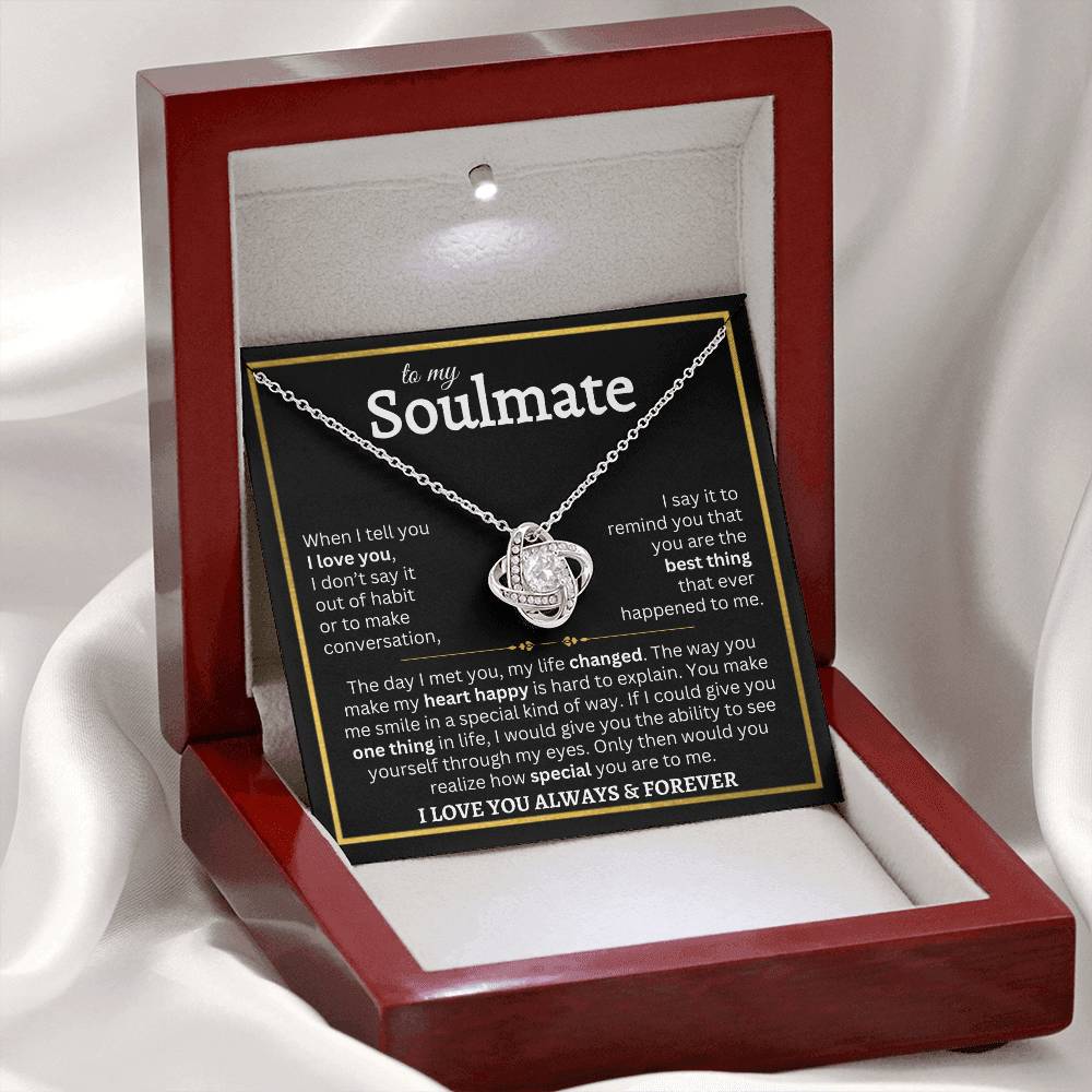 To My Beautiful Soulmate | Love Knot Necklace