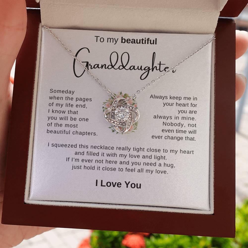 To My Beautiful Granddaughter | Most Beautiful Chapter | Love Knot Necklace