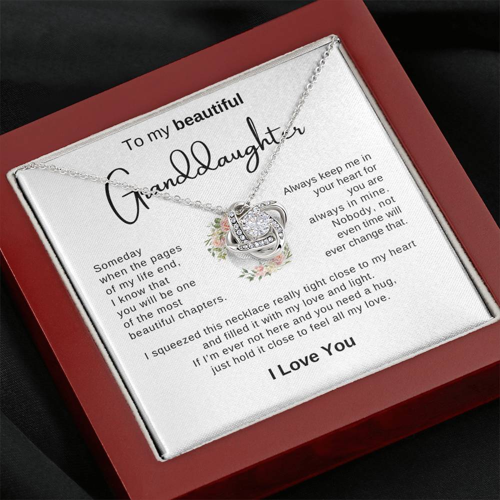 To My Beautiful Granddaughter | Most Beautiful Chapter | Love Knot Necklace