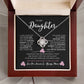To My Daughter Love, Mom | Loveknot Necklace