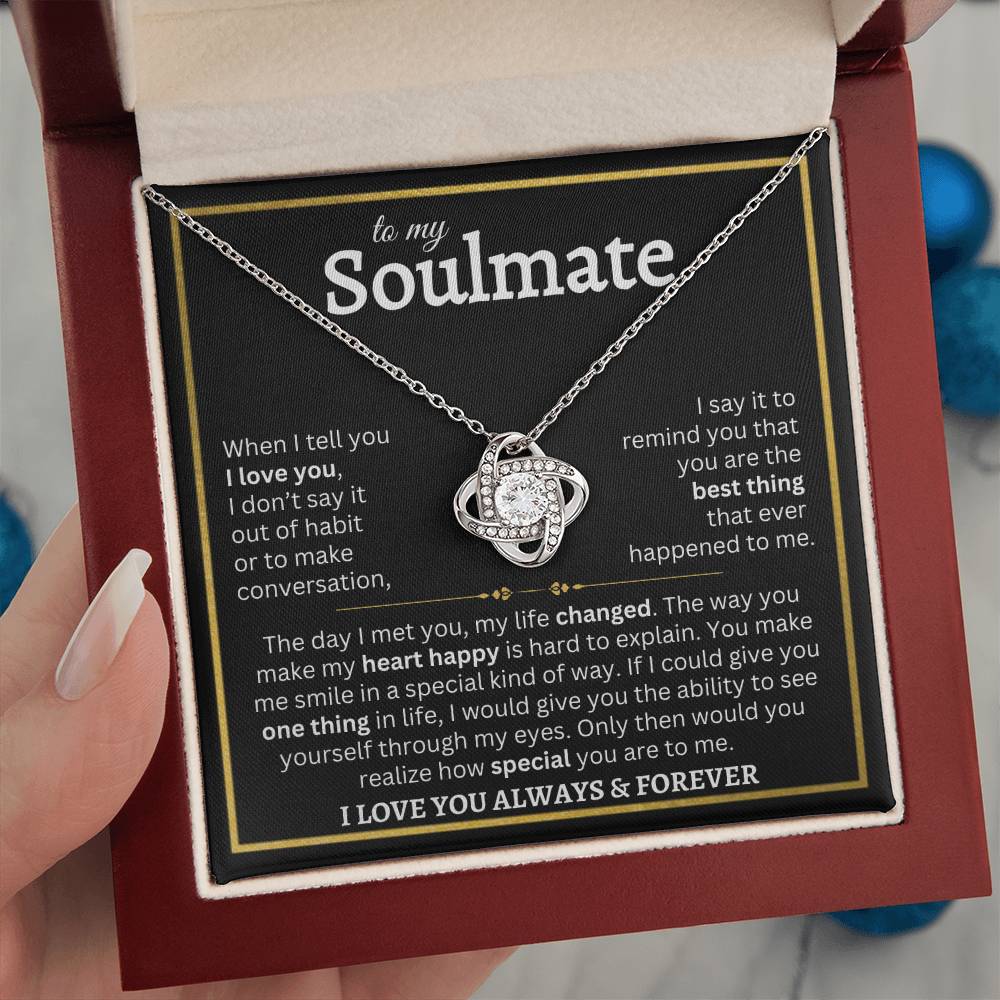 To My Beautiful Soulmate | Love Knot Necklace