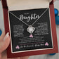 To My Daughter Love, Mom | Loveknot Necklace