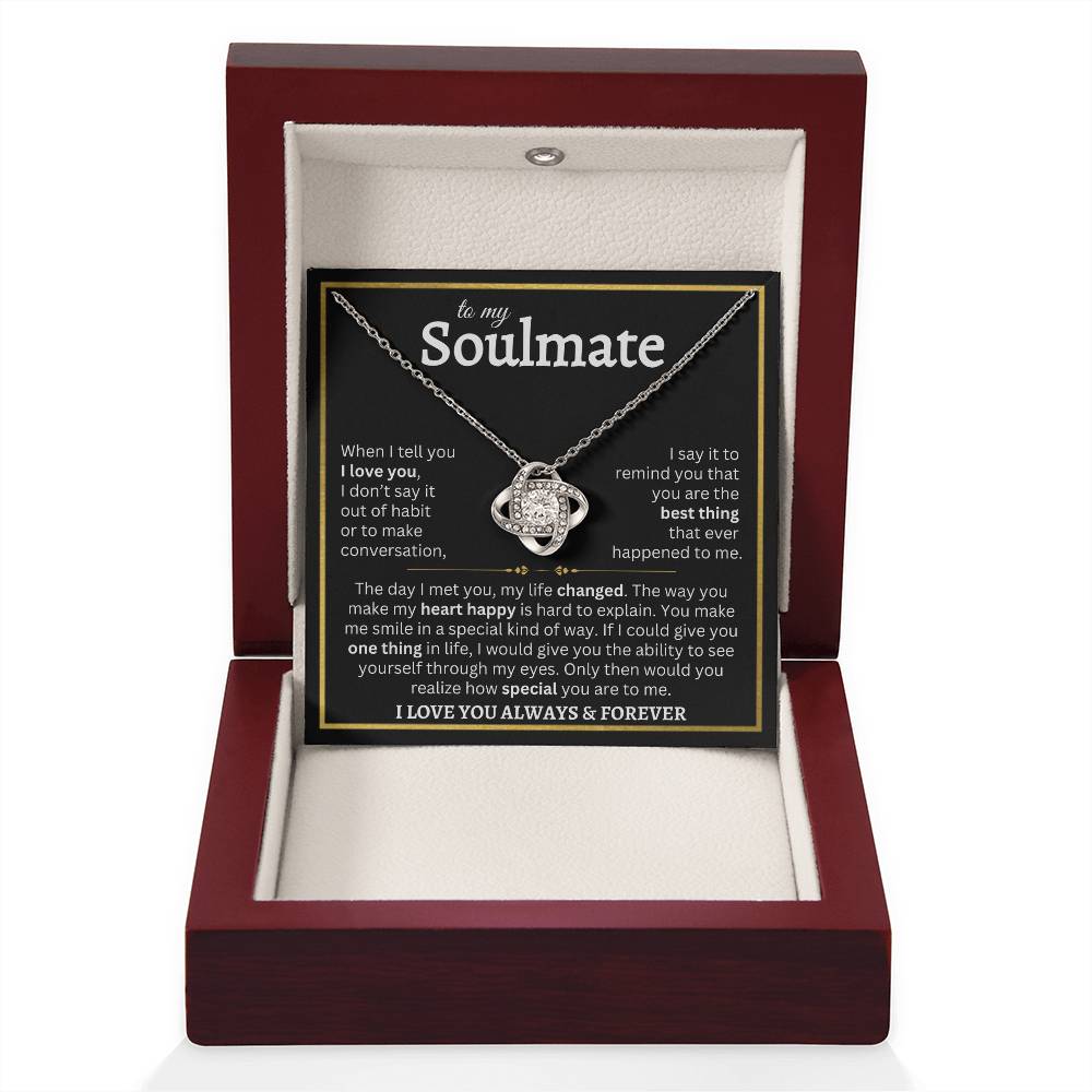 To My Beautiful Soulmate | Love Knot Necklace