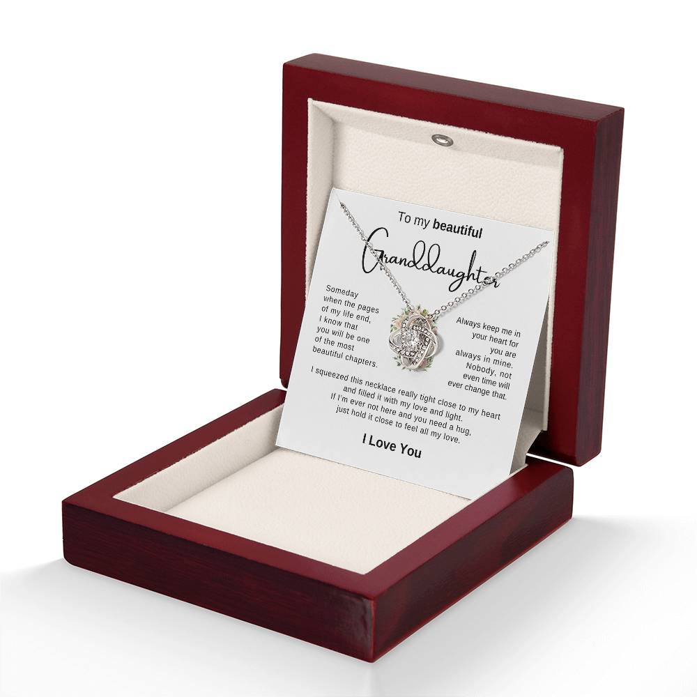 To My Beautiful Granddaughter | Most Beautiful Chapter | Love Knot Necklace