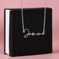 Badass Daughter Name Necklace - Gold