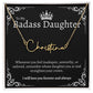 Badass Daughter Name Necklace - B
