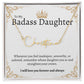 Badass Daughter Name Necklace - Gold