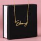 Badass Daughter Name Necklace - Gold