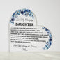 To My Amazing Daughter Love Mom | Acrylic Heart Plaque