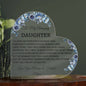 To My Amazing Daughter Love Mom | Acrylic Heart Plaque