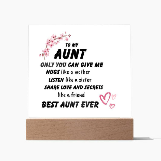 Best Aunt Ever | Square Acrylic Plaque