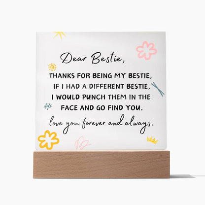 TO MY DEAREST BESTIE | SQUARE ACRYLIC PLAQUE