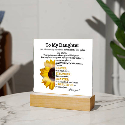 Sunflower Acrylic Plaque | Daughter