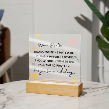 TO MY DEAREST BESTIE | SQUARE ACRYLIC PLAQUE