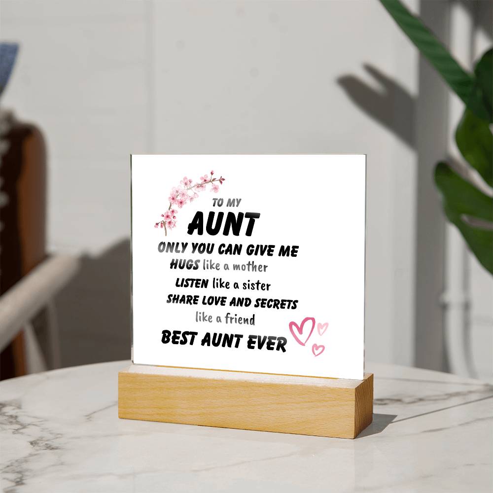 Best Aunt Ever | Square Acrylic Plaque