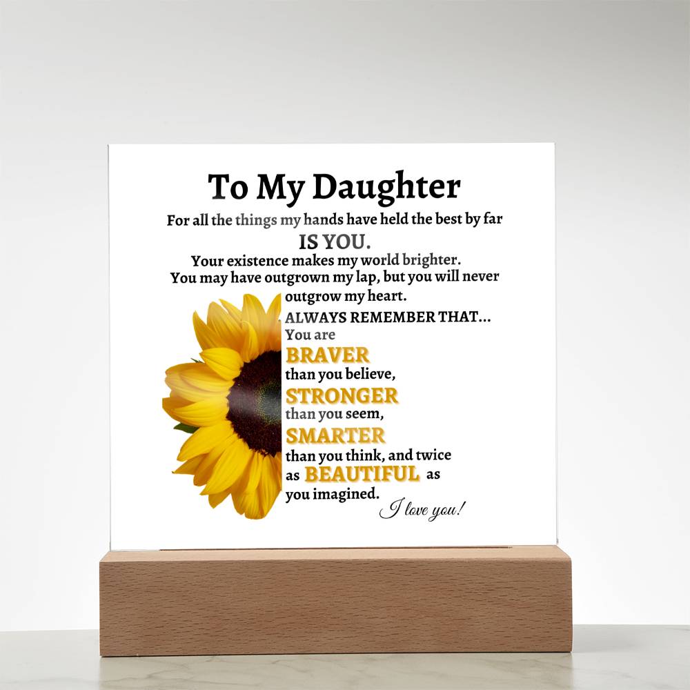 Sunflower Acrylic Plaque | Daughter