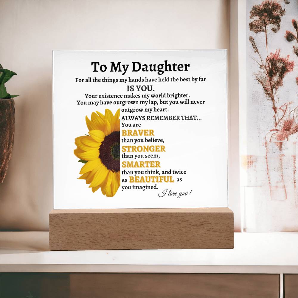 Sunflower Acrylic Plaque | Daughter