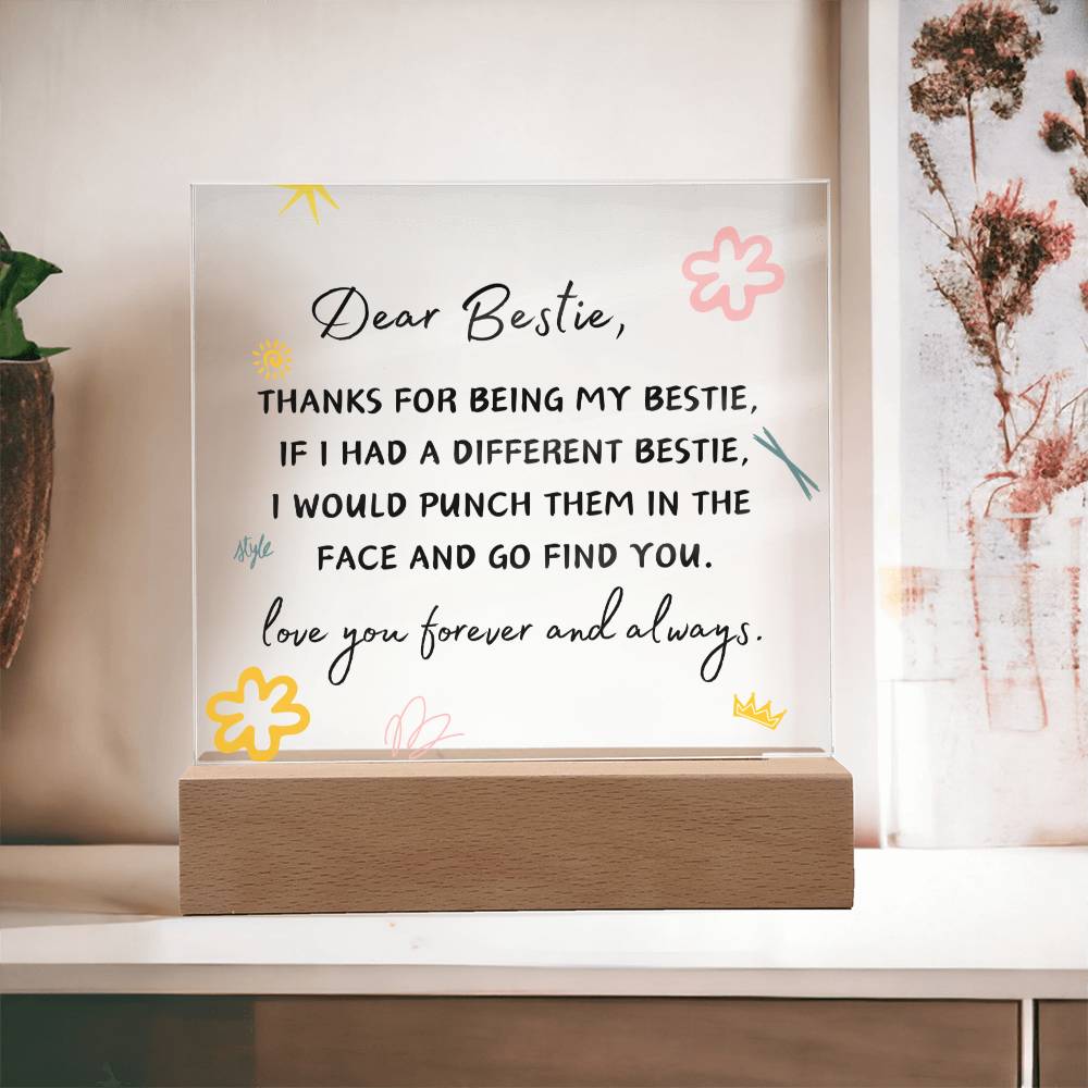 TO MY DEAREST BESTIE | SQUARE ACRYLIC PLAQUE