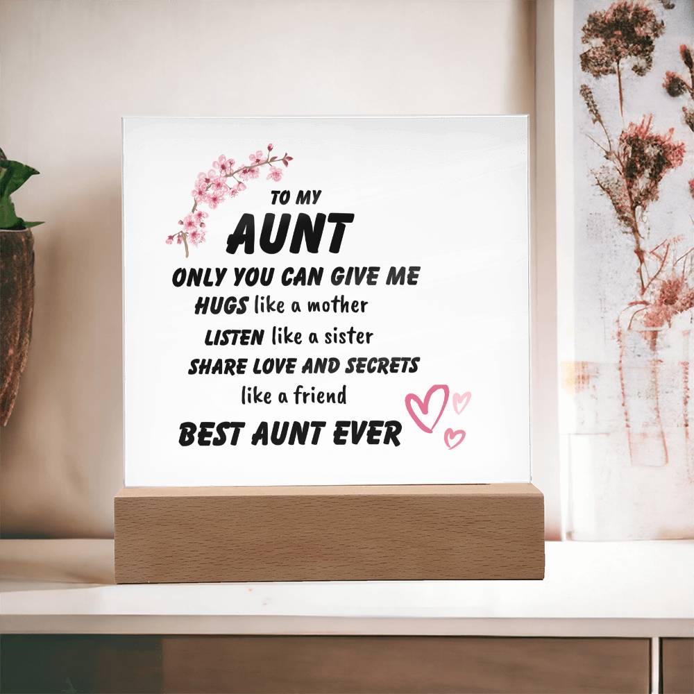 Best Aunt Ever | Square Acrylic Plaque