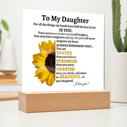 Sunflower Acrylic Plaque | Daughter