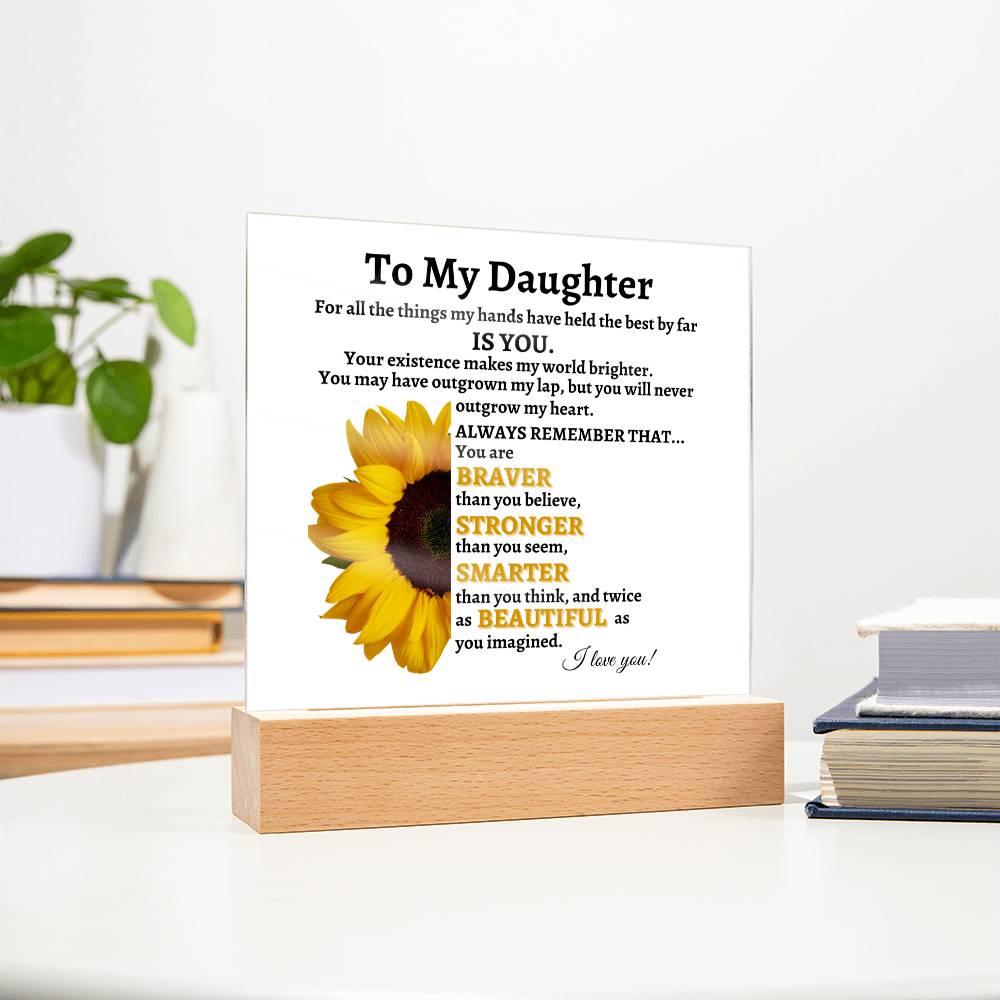 Sunflower Acrylic Plaque | Daughter