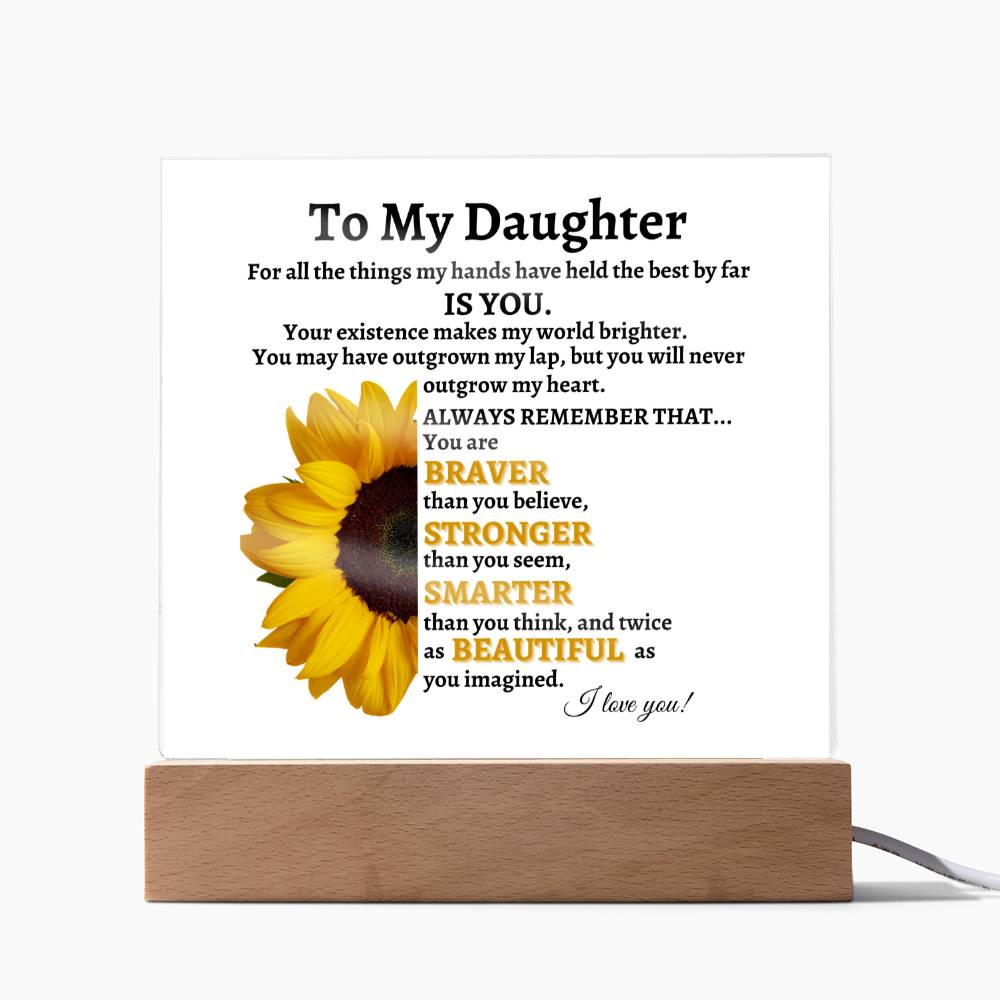 Sunflower Acrylic Plaque | Daughter