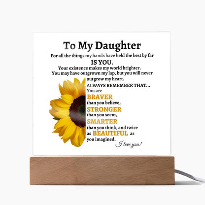 Sunflower Acrylic Plaque | Daughter